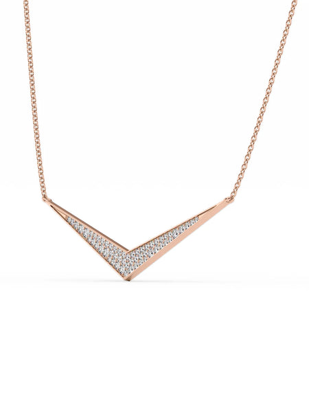 14k Rose Gold Wing Pendant