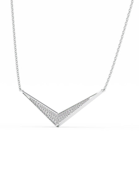 14k White Gold Wing Pendant