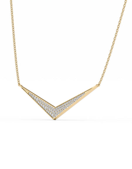 14k Yellow Gold Wing Pendant