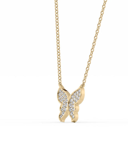 14k Yellow Gold Butterfly Pendant