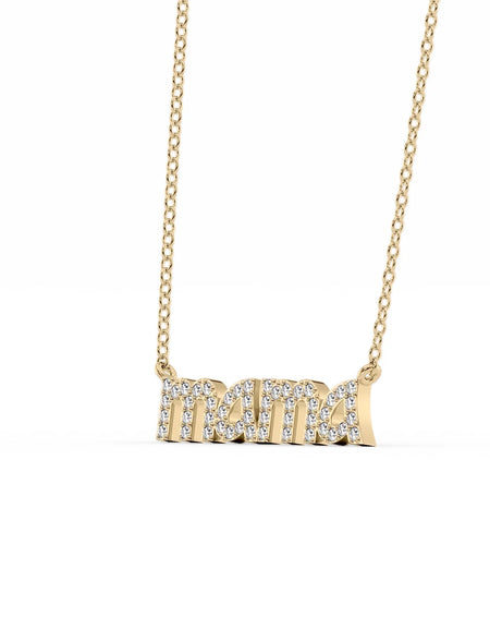 14k Yellow Gold Mama Pendant