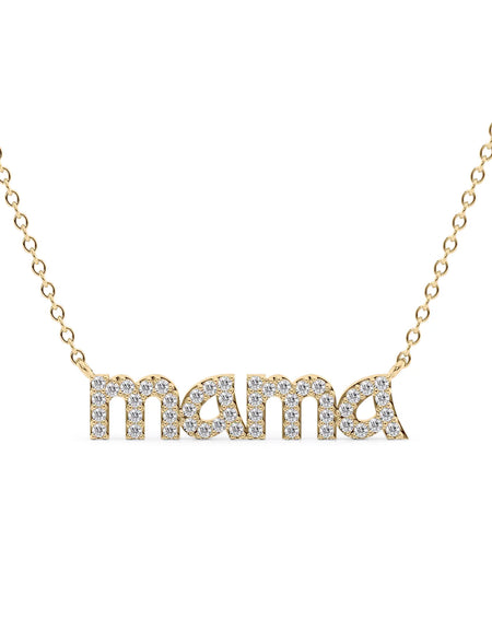 14k Yellow Gold Mama Pendant