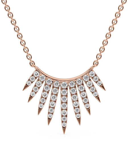 14k Rose Gold Pave Diamond Pendant