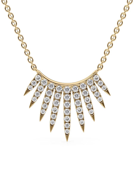 14k Yellow Gold Pave Diamond Pendant