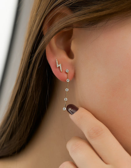 Small Distance Dangle Earrings YG Model