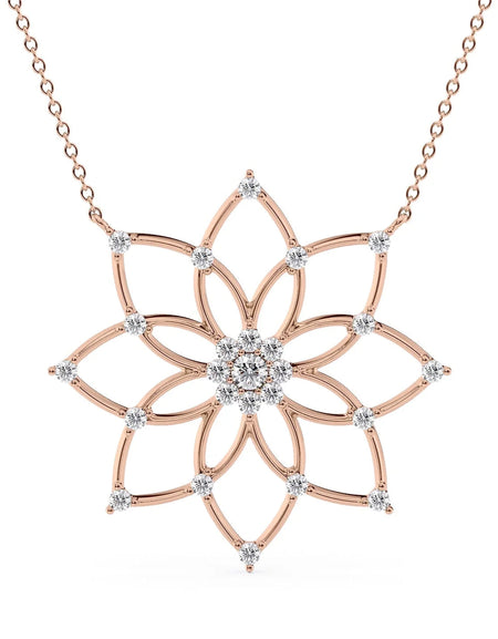 14k Rose Gold Distance Mandala Pendant