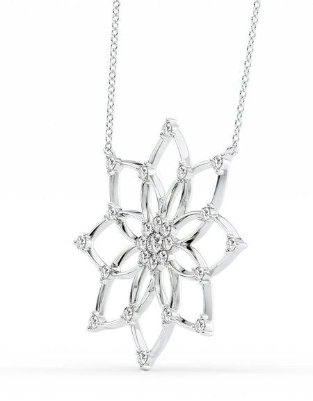 14k White Gold Distance Mandala Pendant