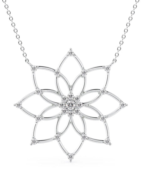 14k White Gold Distance Mandala Pendant
