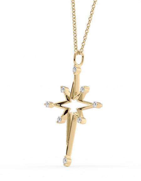 14k Yellow Gold Distance North Star Pendant
