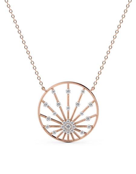 14k Rose Gold Distance Small Sunrise Pendant
