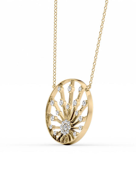 14k Yellow Gold Distance Small Sunrise Pendant