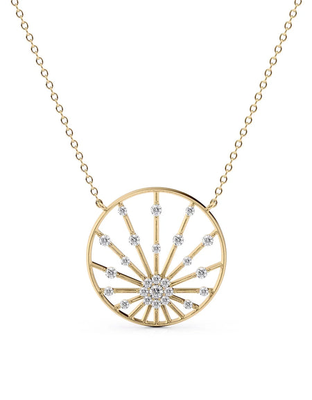 14k Yellow Gold Distance Small Sunrise Pendant