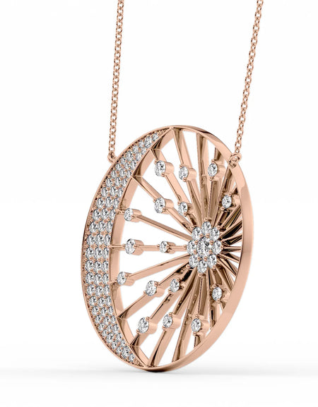 14k Rose Gold Distance Eclipse Pendant