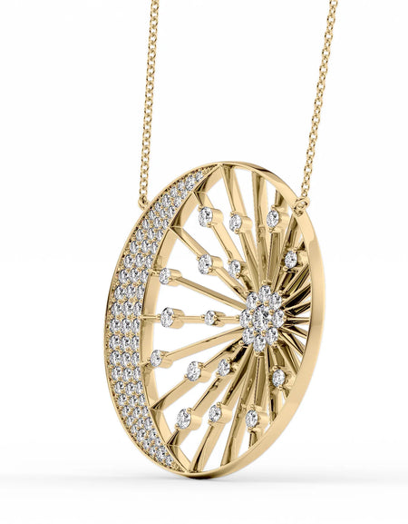 14k Yellow Gold Distance Eclipse Pendant