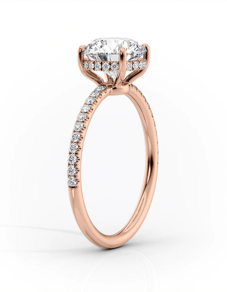 Round Rose Gold 14K The Low Profile Kamellie, Round Rose Gold 18K The Low Profile Kamellie