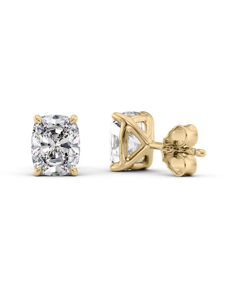 Stud Earrings 5ct YG ECU