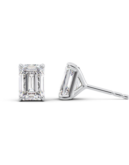 Stud Earrings 5ct WG EM