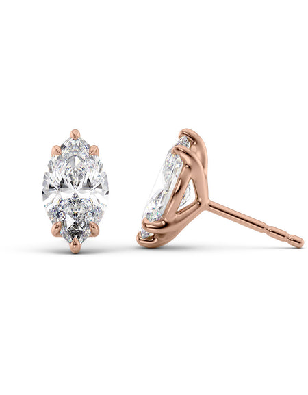 Stud Earrings 5ct RG MQ