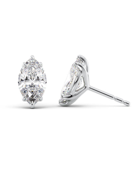 Stud Earrings 5ct WG MQ