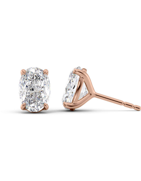 Stud Earrings 5ct RG OV