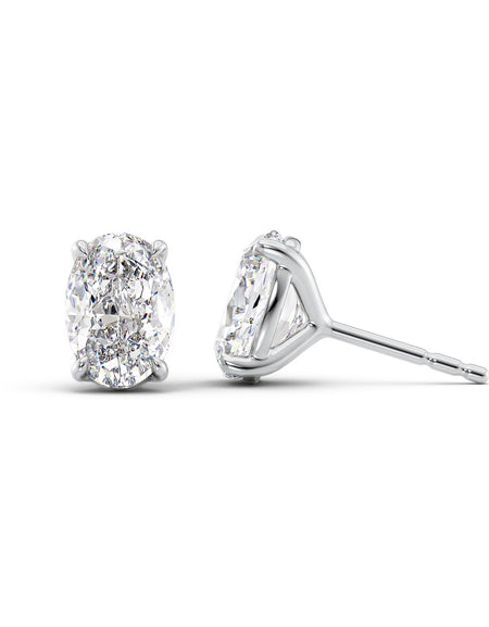 Stud Earrings 5ct WG OV