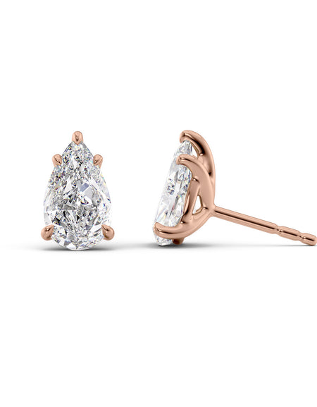 Stud Earrings 5ct RG PS