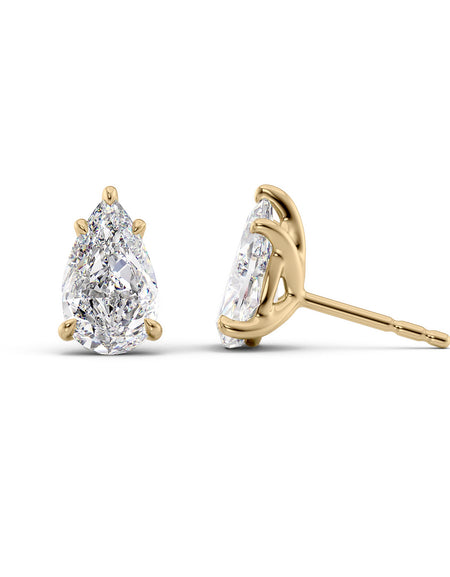 Stud Earrings 5ct YG PS