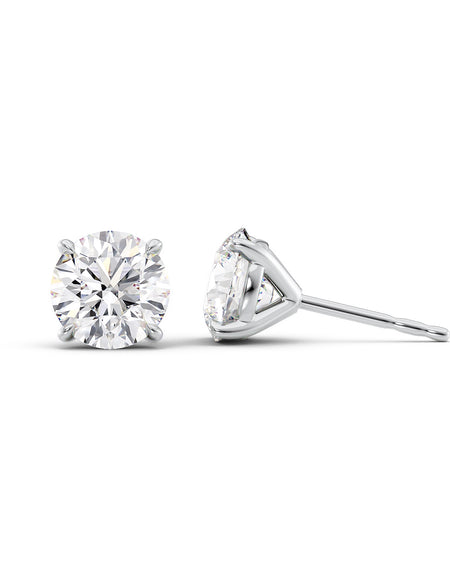 Stud Earrings 5ct WG R