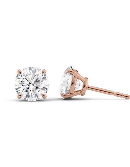 Basket Stud Earrings 5ct RG R