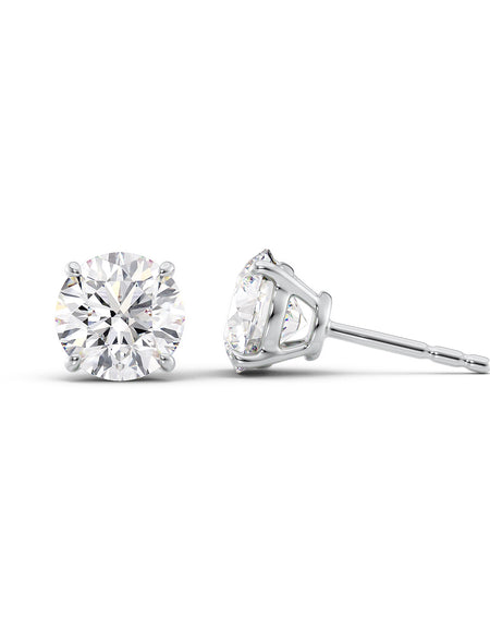 Basket Stud Earrings 5ct WG R