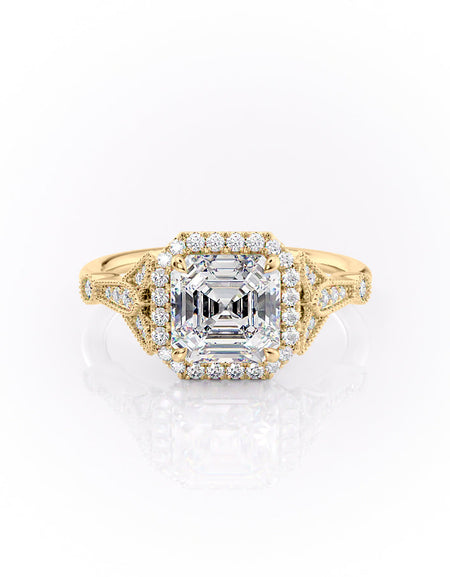 The Halo Stephanie 2ct YG ASH