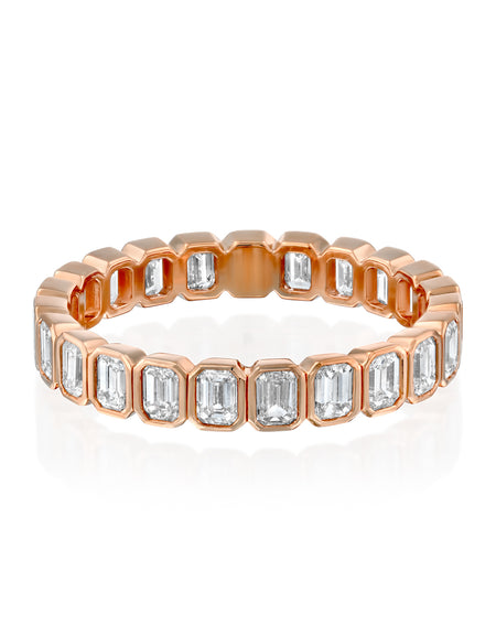 2ct Emerald Bezel Eternity 2ct RG EM