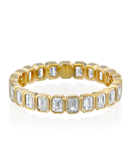 2ct Emerald Bezel Eternity 2ct YG EM