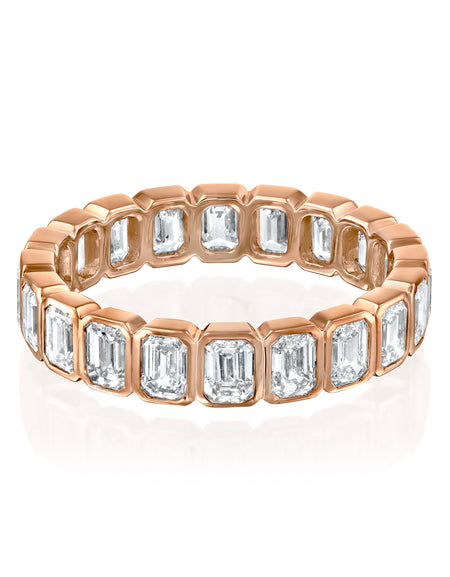 3ct Emerald Bezel Eternity 3ct RG EM