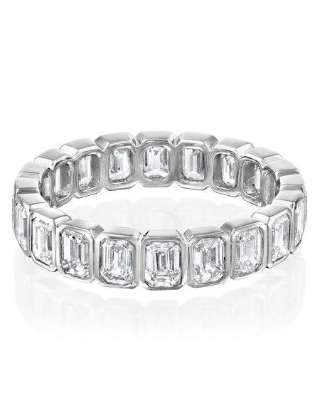 3ct Emerald Bezel Eternity 3ct WG EM