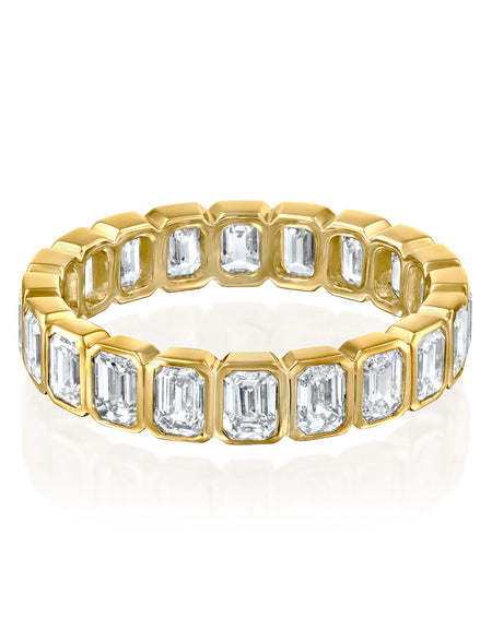 3ct Emerald Bezel Eternity 3ct YG EM