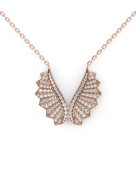 Born To Fly Wings Pave Necklace RG