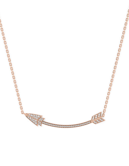 Aim Forward Pave Necklace RG