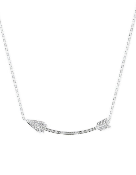 Aim Forward Pave Necklace WG