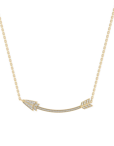Aim Forward Pave Necklace YG