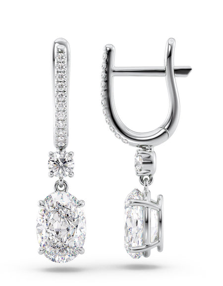 Diamond Drop Earrings 1ct WG OV