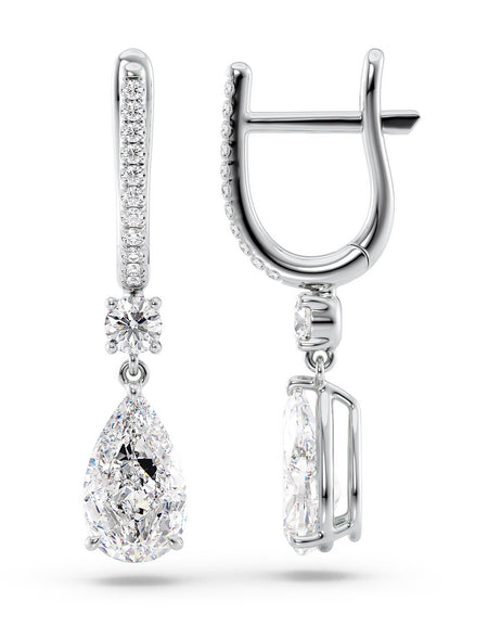 Diamond Drop Earrings 4ct WG PS