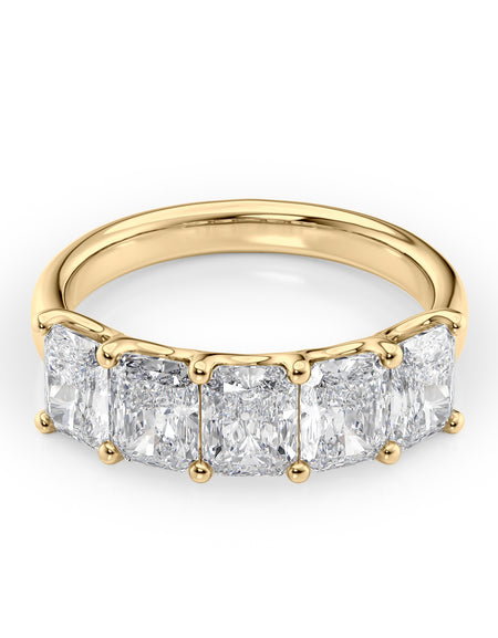 Radiant U Prong Anniversary 2.5ct YG RAD