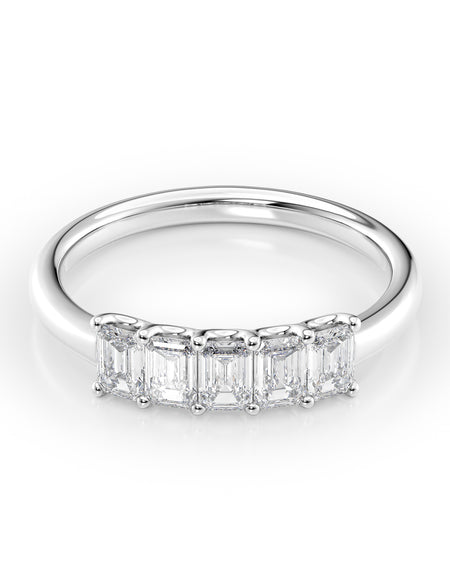 Emerald U Prong Anniversary 1ct WG EM