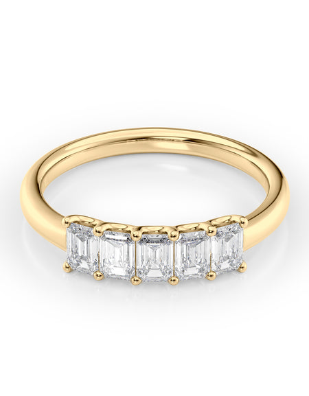 Emerald U Prong Anniversary 1ct YG EM