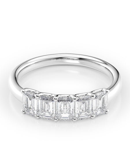Emerald U Prong Anniversary 1.5ct WG EM