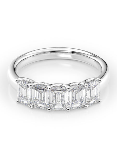 Emerald U Prong Anniversary 1ct WG EM