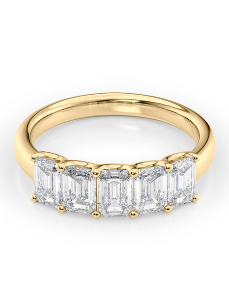 Emerald U Prong Anniversary 1ct YG EM