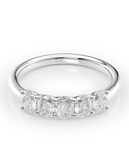 Oval U Prong Anniversary 1ct WG OV
