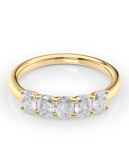 Oval U Prong Anniversary 1ct YG OV